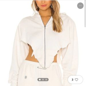 Sami Miro Vintage V CUT ZIP UP HOODIE
